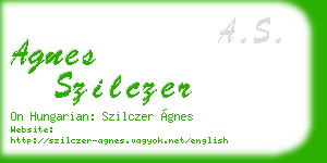 agnes szilczer business card